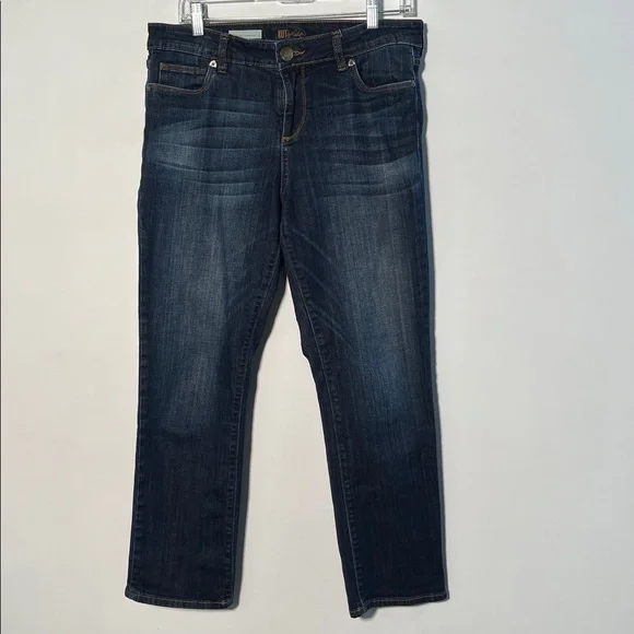 KUT FROM THE KLOTH "Reese" Ankle Straight Whisker/Fade 5 Pocket Weekend Jeans 8 - Picture 2 of 16